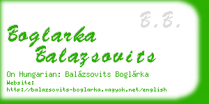 boglarka balazsovits business card